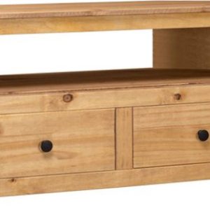 Meuble TV d&rsquo;angle vidaXL en pin massif 93 x Armoires Meubilair 49 cm
