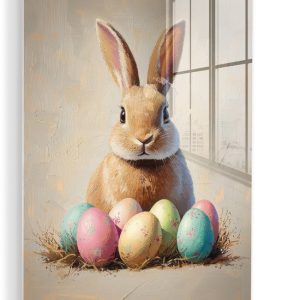 MuchoWow® Tableau sur verre 30×40 cm – Tableau sur verre acrylique – Lapin de Pâques – Pastel – Œufs – Photo sur verre – Décoration murale salon – Décoration murale chambre – Peintures MuchoWow® Tableau sur verre 30×40 cm – Tableau sur verre acrylique – Lapin de Pâques – Pastel – Œufs – Photo sur verre – Décoration murale salon – Décoration murale chambre – Peintures