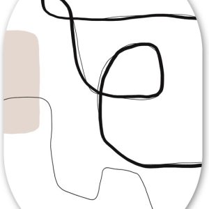 Miroir ovale – Décoration murale en plastique – Peinture ovale – Abstrait – Pastel – Minimalisme – 80×120 cm – Forme miroir ovale sur plastique Miroir ovale – Décoration murale en plastique – Peinture ovale – Abstrait – Pastel – Minimalisme – 80×120 cm – Forme miroir ovale sur plastique