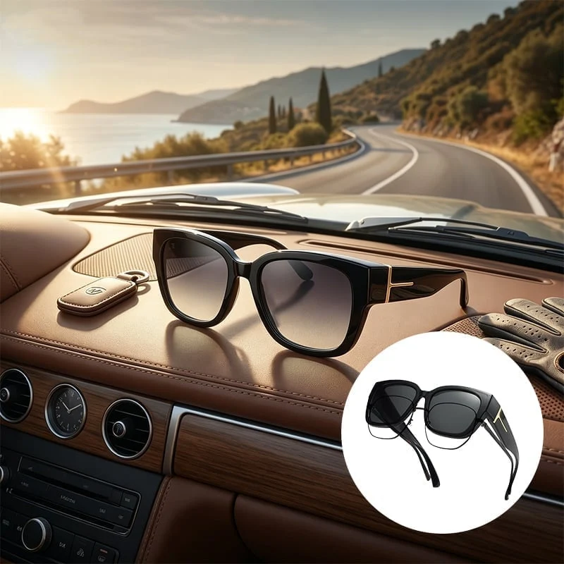 Lunettes de Soleil Carrées Polarisées avec Design Enveloppant – Image 2