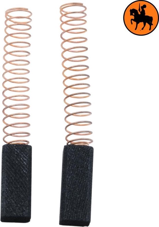 Jeu de balais de charbon pour tournevis Black & Decker HV7V - 6x6x15mm