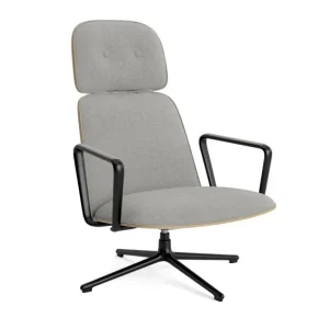 Pad Lounge-Sessel hoch mit Drehgestell und Kippfunktion Schwarz Alu Eiche/Remix Pad Lounge-Sessel hoch mit Drehgestell und Kippfunktion Schwarz Alu Eiche/Remix
