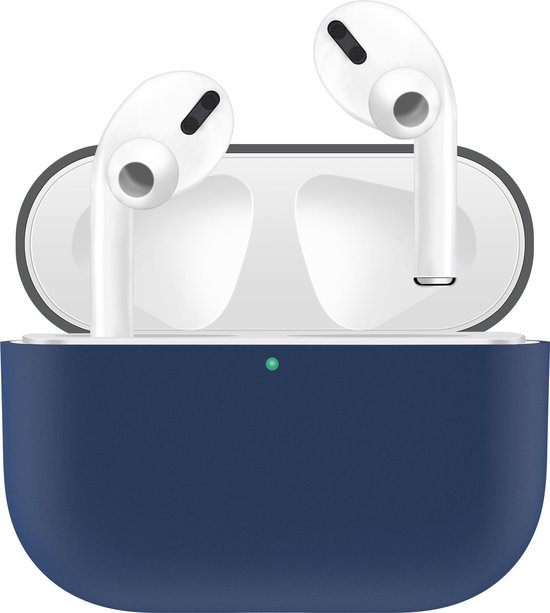 KELERINO. Coque en Siliconen pour Apple AirPods Pro - Coque - Grijs / Blauw