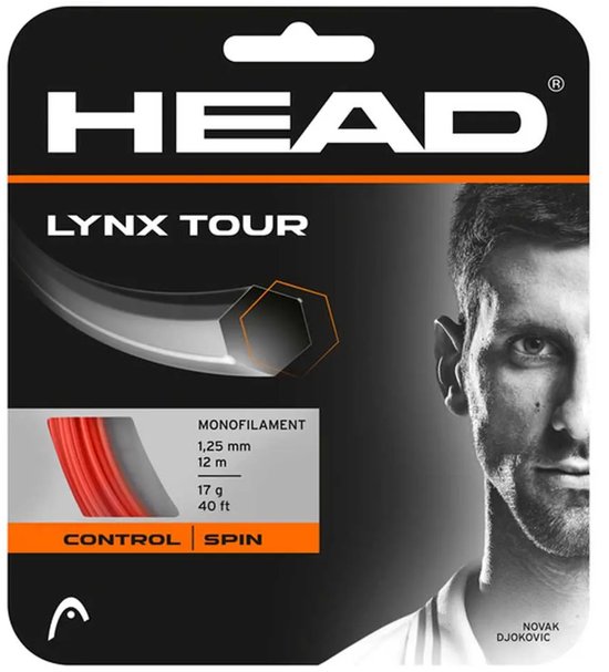 HEAD Lynx Tour Cordage de tennis Noir 1,30 mm - Spin & Contrôle