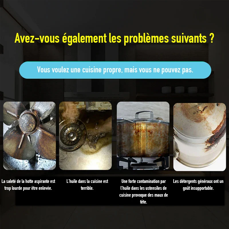 Nettoyant moussant anti-taches d'huile pour la cuisine – Image 3