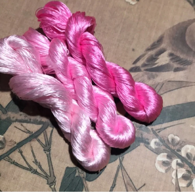 80m Suzhou Embroidery Untwisted Mulberry Silk Thread(#039 (1-3) 80m*3) - Ronghua Threads