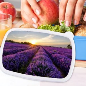 Lunch box Blauw – Lunch box – Boîte à pain – Lavande – Fleurs – Coucher de soleil – Violet – 18x12x6 cm – Enfants – Garçon Lunch box Blauw – Lunch box – Boîte à pain – Lavande – Fleurs – Coucher de soleil – Violet – 18x12x6 cm – Enfants – Garçon
