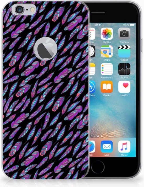Housse TPU Silicone Etui pour Apple iPhone 6 Plus | 6s Plus Coque Téléphone Plumes Couleur