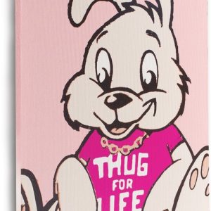Graffiti Banksy – Thug for Life – Impression sur toile Premium 48×67,5 cm – Décoration murale Graffiti Banksy – Thug for Life – Impression sur toile Premium 48×67,5 cm – Décoration murale