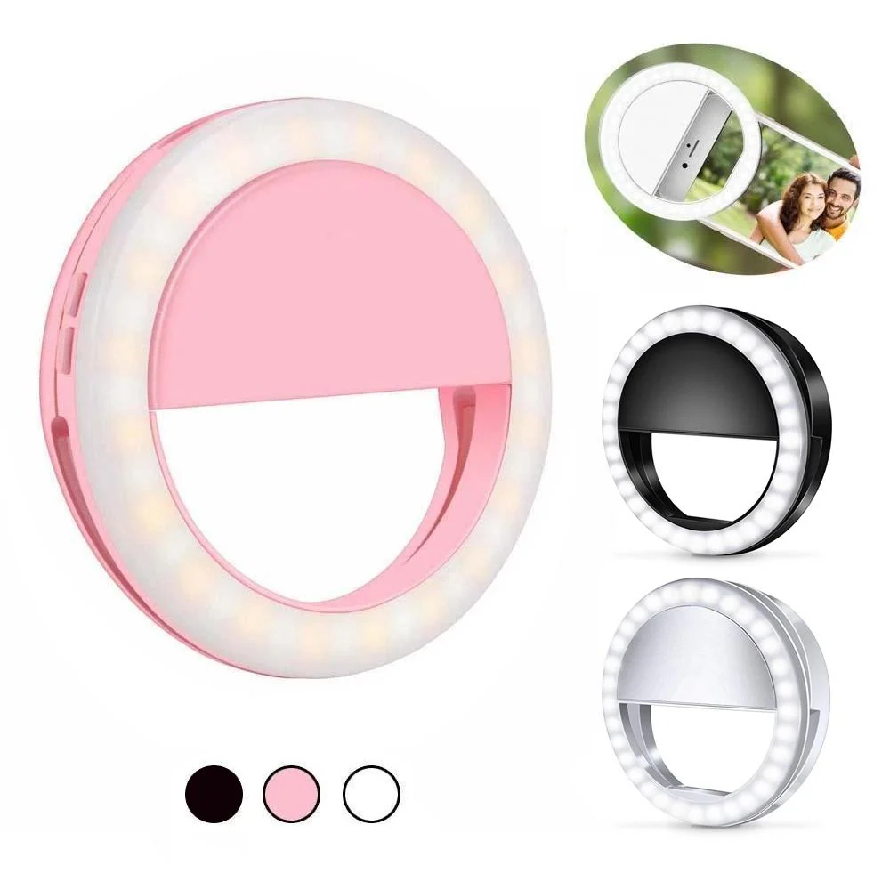 Anneau de Lumière LED Rechargeable Pour Selfie Anneau de Lumière LED Rechargeable Pour Selfie