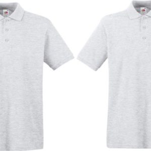 Lot de 2 polos gris clair premium taille M en coton pour homme – T-shirts polo pour homme Lot de 2 polos gris clair premium taille M en coton pour homme – T-shirts polo pour homme