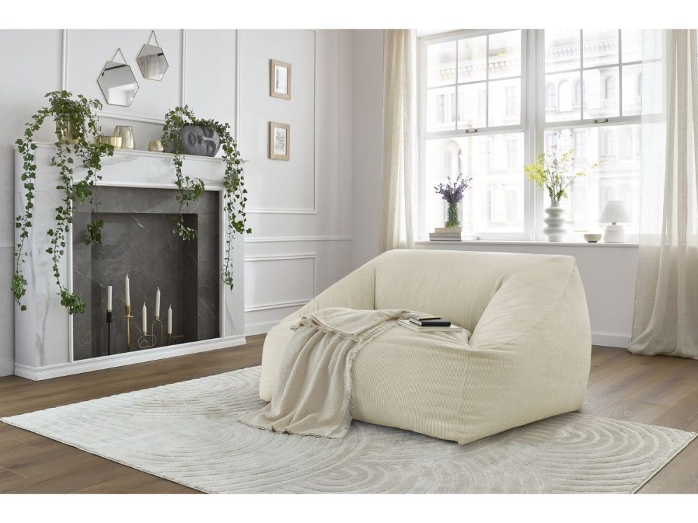 Pouf ultra moelleux LILIBET velours cotele – Image 2
