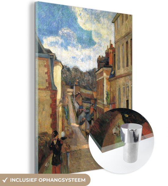 MuchoWow® Peinture sur verre 60x80 cm - Peinture acrylique sur verre - Rue Jouvenet à Rouen - Tableau de Paul Gauguin - Photo sur verre - Peintures