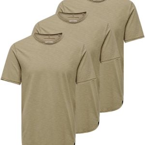 Lot de 3 t-shirts pour homme Only & Sons ONSBENNE Lot de 3 t-shirts pour homme Only & Sons ONSBENNE