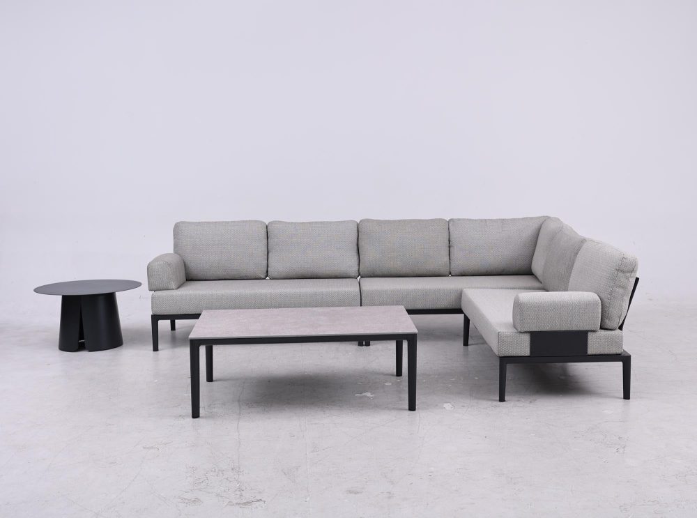 Modulares Garten-Loungeset Fiore 6 Sitzer Loungetischen und 2 Armlehnen