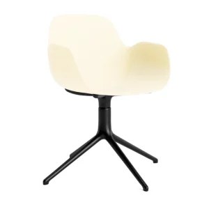 Form Drehstuhl Creme/schwarzes Aluminium Form Drehstuhl Creme/schwarzes Aluminium