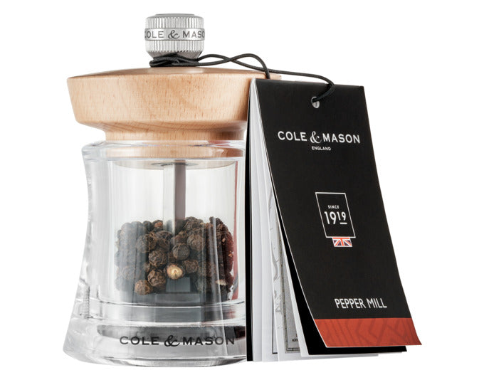 COLE&MASON Pfeffermühle Holborn Acryl/Buche natur 9.5x6.1x6.1 cm – Image 2