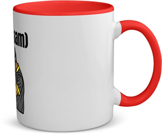 Mug Akyol - Coiffeur personnalisé avec eigen naam - Mug à café/thé - Rouge - Cadeau idéal pour coiffeur, barbier, collègues, anniversaire, départ - 350 ml