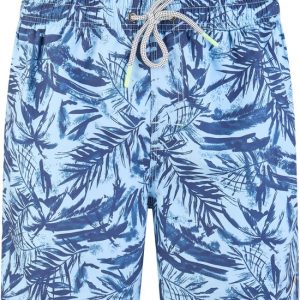 Happy Shorts Short de bain Homme Imprimé Feuilles de Palmier Bleu – Taille XL Happy Shorts Short de bain Homme Imprimé Feuilles de Palmier Bleu – Taille XL