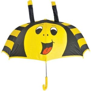 Jumada&rsquo;s – Parapluie pour enfants – abeille jaune – s&rsquo;ouvre automatiquement – cadeau de chaussure amusant