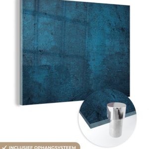 MuchoWow® Peinture sur verre 120×90 cm – Peinture sur verre acrylique – Natuursteen – Béton – Pierre – Blauw – Photo sur verre – Peintures MuchoWow® Peinture sur verre 120×90 cm – Peinture sur verre acrylique – Natuursteen – Béton – Pierre – Blauw – Photo sur verre – Peintures