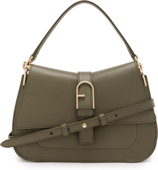 FURLA Cuir Sac à épaule Sac à épaule bandoulière Flow Top Handle Sage Kaki