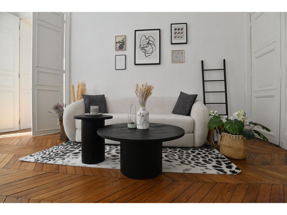 Table basse D.40 cm GIGI bois massif de manguier noir – Image 3