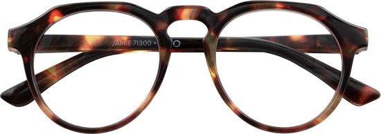 Lunettes de lecture I Need You Jamie +1,50 Monture ronde chinée marron avec dessus incliné Lunettes de lecture I Need You Jamie +1,50 Monture ronde chinée marron avec dessus incliné