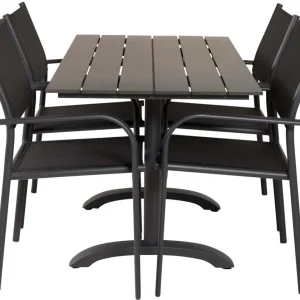 Denver Outdoor-Tischset + Santorini 120cm/4St. Denver Outdoor-Tischset + Santorini 120cm/4St.