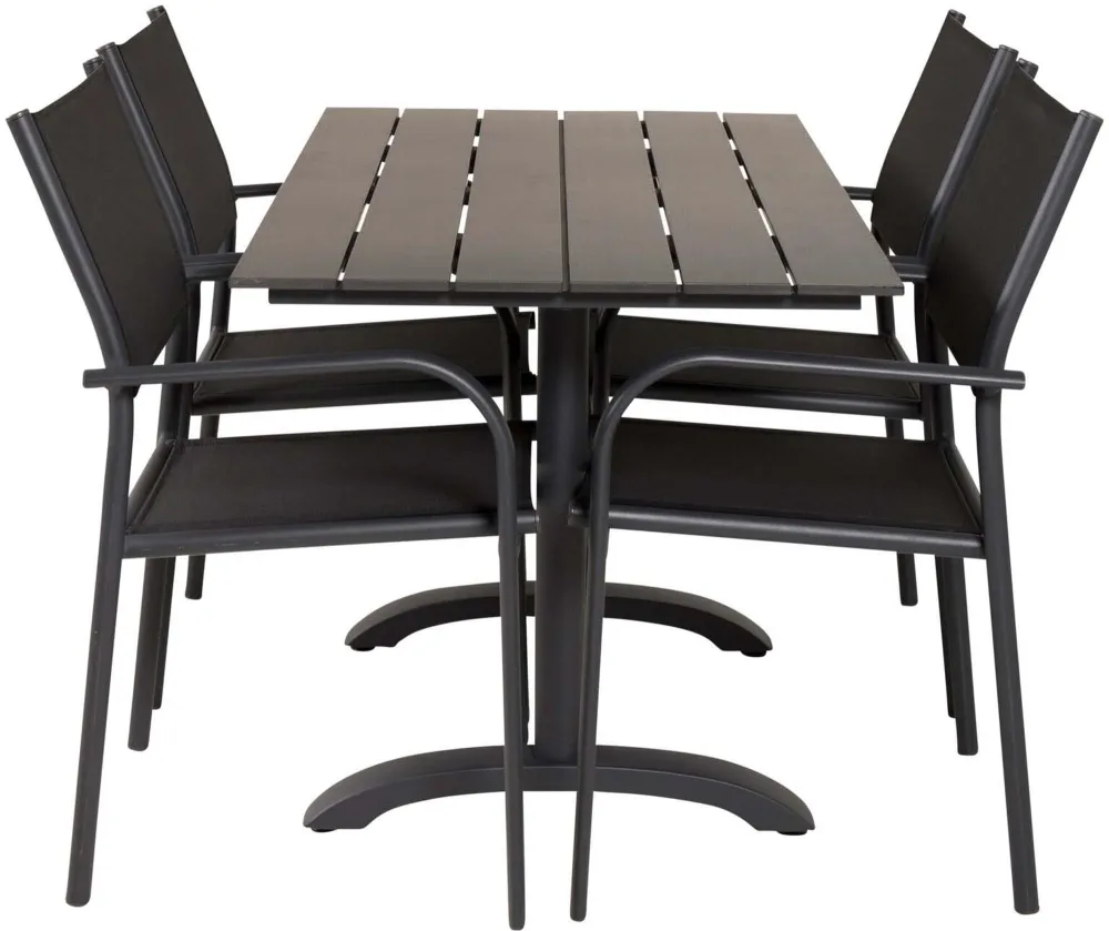 Denver Outdoor-Tischset + Santorini 120cm/4St.