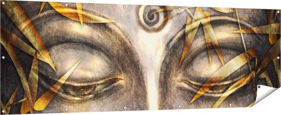 Gards Affiche de jardin Image de Bouddha aux Feuilles d’Or – 210×70 cm – Toile de jardin – Décoration de jardin – Décoration murale extérieur – Tableau de jardin Gards Affiche de jardin Image de Bouddha aux Feuilles d’Or – 210×70 cm – Toile de jardin – Décoration de jardin – Décoration murale extérieur – Tableau de jardin