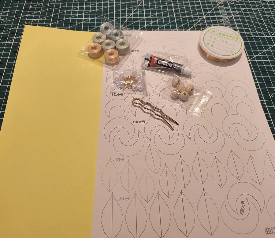 Old Dream Gumeng Hairpin Chanhua Materials Flowers DIY Kit - Include Detailed Video Tutorial – Image 3