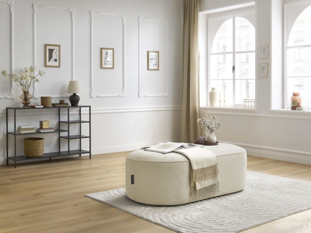 Pouf pour canape modulable ROUSSEAU velours cotele – Image 2