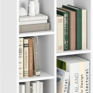 HOMCOM Bibliothèque – Panneau de particules – 50x24x80cm – Blanc HOMCOM Bibliothèque – Panneau de particules – 50x24x80cm – Blanc