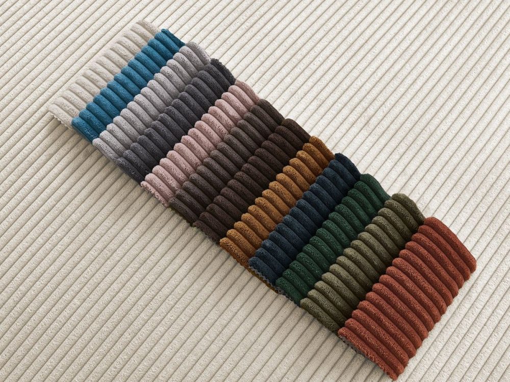 Canape d'angle convertible coffre ATILLA velours cotele – Image 3