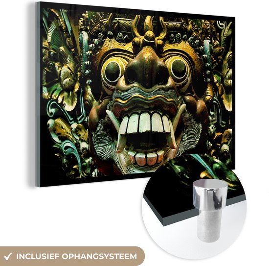 MuchoWow® Peinture sur verre - Un dragon chinois en bronze - 150x100 cm - Peintures sur verre acrylique - Photo sur Glas
