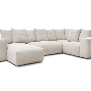 Canape panoramique fixe modulable VOLTAIRE 1 meridienne, 1 chauffeuse 2 place, 1 angle, 1 chauffeuse 1 place