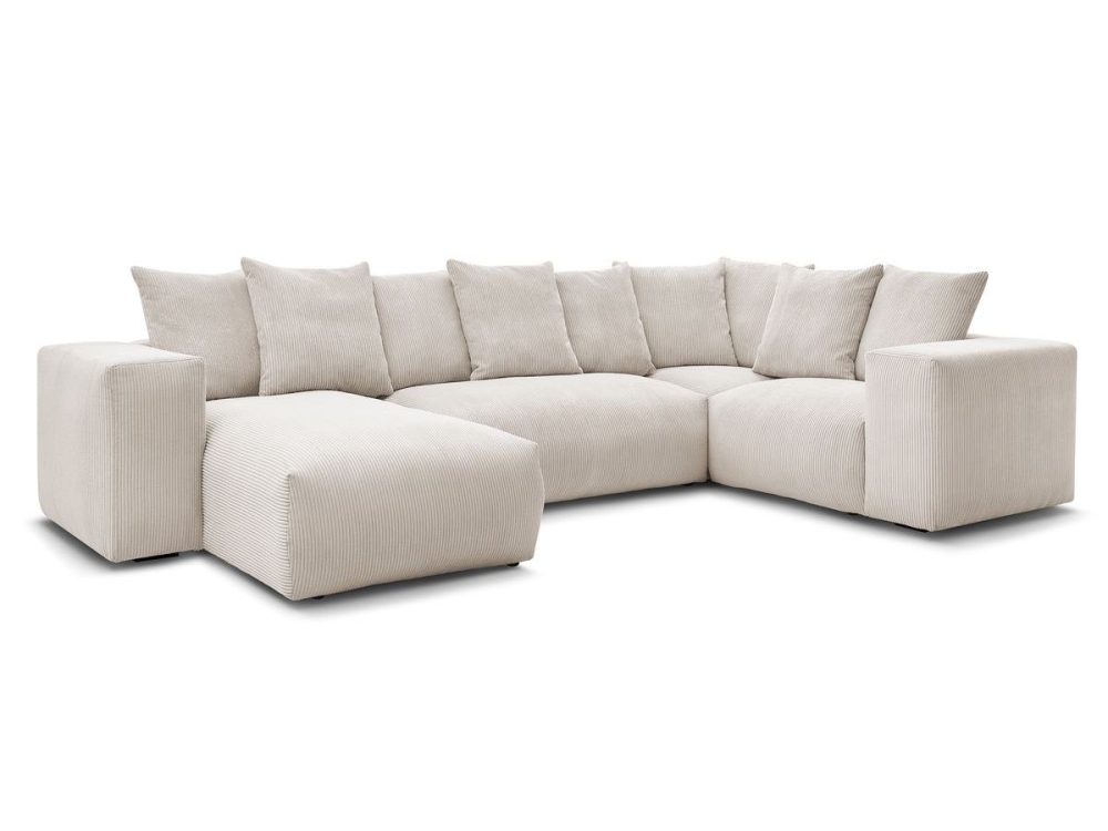 Canape panoramique fixe modulable VOLTAIRE 1 meridienne, 1 chauffeuse 2 place, 1 angle, 1 chauffeuse 1 place