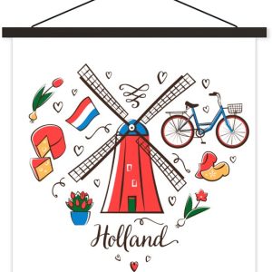 Illustration d’un moulin à vent avec le nom du pays des Nederland plaque d’école lattes plates noir 120×120 cm – Tirage photo sur affiche textielposter (décoration murale salon / chambre) Illustration d’un moulin à vent avec le nom du pays des Nederland plaque d’école lattes plates noir 120×120 cm – Tirage photo sur affiche textielposter (décoration murale salon / chambre)