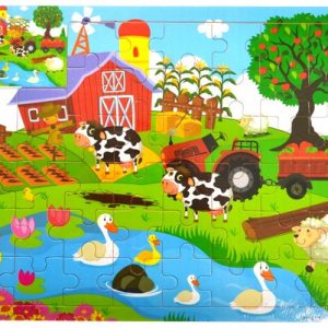Grand puzzle éducatif en bois – 44 pièces