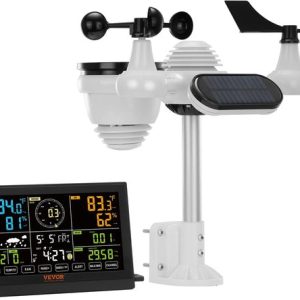 NordHaus Station Météo Sans Fil – Moniteur Climatique Intérieur Extérieur – Capteur 7-en-1 – Portée 150 m – Énergie Solaire – Écran 19 cm NordHaus Station Météo Sans Fil – Moniteur Climatique Intérieur Extérieur – Capteur 7-en-1 – Portée 150 m – Énergie Solaire – Écran 19 cm