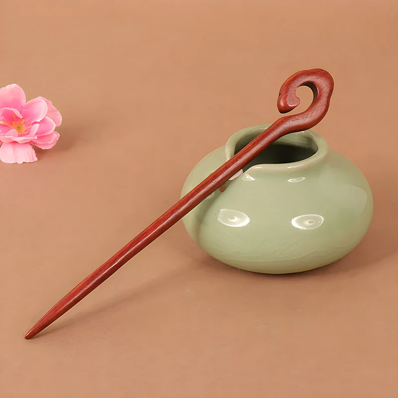 PF086 - 18cm African Padauk Hair Sticks - Wholesale – Image 3