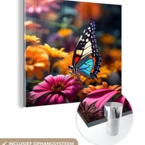 MuchoWow® Tableau en verre 20×20 cm – Tableau en verre acrylique – Papillon – Animal – Coloré – Fleurs – Nature – Photo sur verre – Décoration murale salon – Décoration murale chambre à coucher – Tableaux MuchoWow® Tableau en verre 20×20 cm – Tableau en verre acrylique – Papillon – Animal – Coloré – Fleurs – Nature – Photo sur verre – Décoration murale salon – Décoration murale chambre à coucher – Tableaux