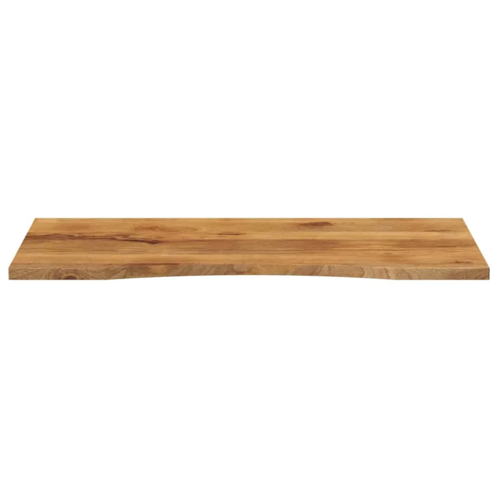 Desk Top with Curve 140x50x2.5 cm Solid Wood Rough Mango – Image 3