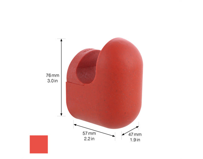 WAGNER Wandhaken Pill Gross 76 x 47 x 57 mm torallenrot Inkl. Schrauben+Dübel – Image 2