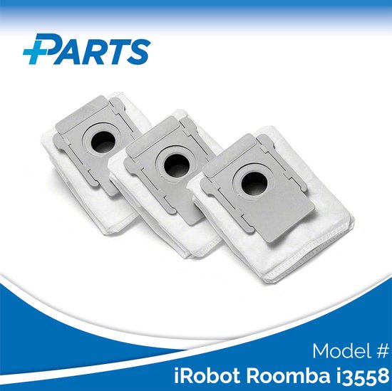 iRobot Roomba i3558 Sacs à poussière de Plus.Parts® adaptés à iRobot - 3 pièces