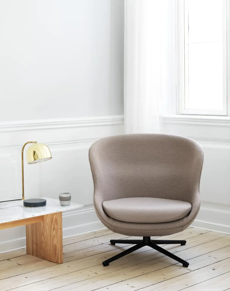 Hyg Lounge-Sessel Niedrig mit Drehgestell schwarzes Aluminium Tilt Ultra – Image 3