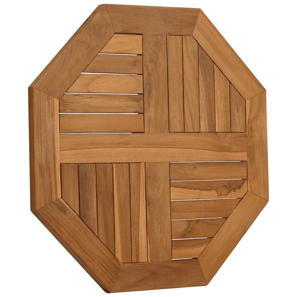 Table Top 60x60x2.5 cm Octagonal Solid Wood Teak – Image 3