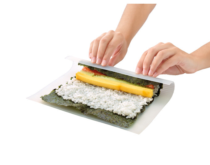 LÉKUÉ Rollmatte Sushi Makisu Silikon 24x20.7 cm transparent – Image 2