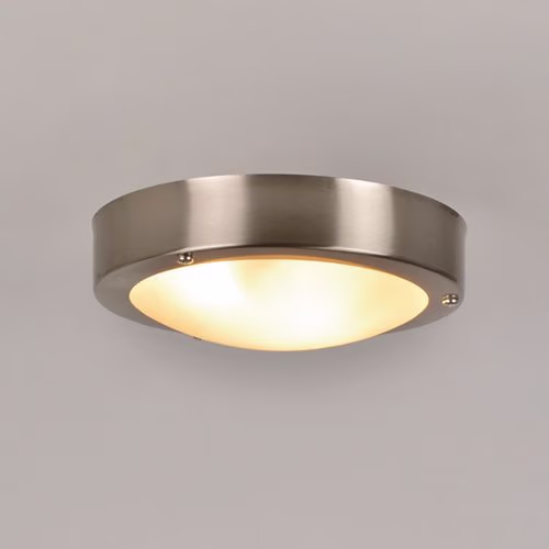Applique/Plafonnier 2 lumières forme ronde en acier alu brossé Corep Applique/Plafonnier 2 lumières forme ronde en acier alu brossé Corep